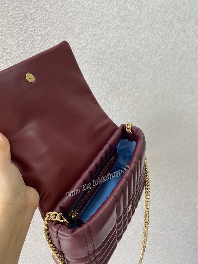 Burberry專櫃新款羔羊皮Thomas專屬標識女包 巴寶莉手提單肩斜挎鏈條包 yxb1354
